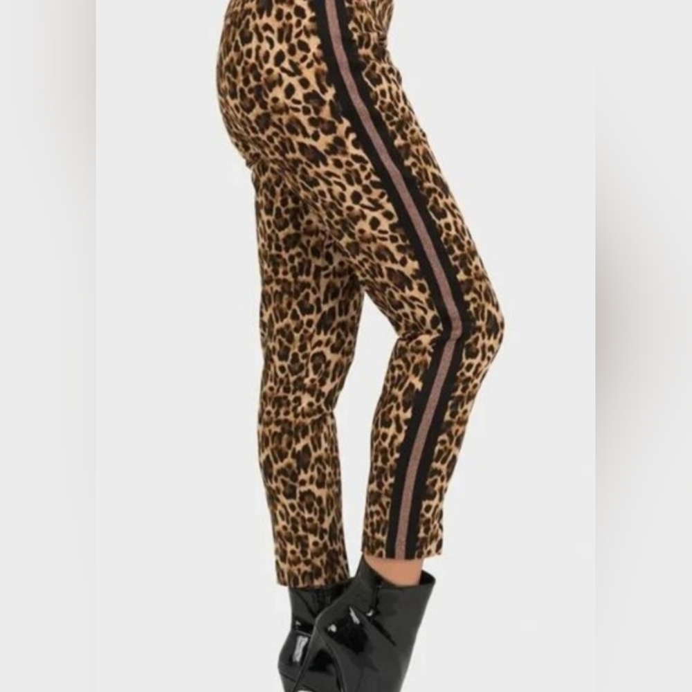 Joseph Ribkoff Amelia Leopard Print Pull On Stretch Trouser Pants. Sz 6 - Picture 2 of 2